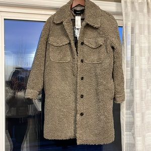Veto Moda teddy jacket size M in taupe